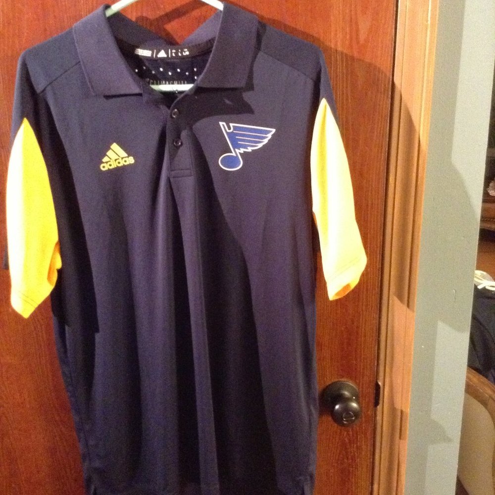 ADIDAS MEN'S STL BLUES POLO SHIRT WITH COLLAR